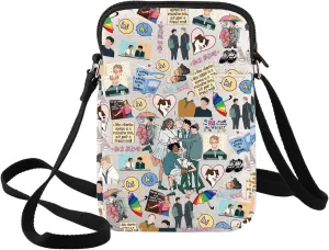 BWWKTOP Charlie And Nick Makeup Bag Tao Xu Fans Gifts Elle Argent & Tara Jones Heart Stopper Crossover Shoulder Bag