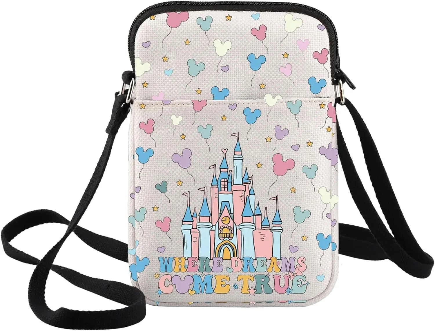 BWWKTOP Enchanted Kingdom Crossbody Bags Fantasy Land Inspired Gifts Crossover Shoulder Bag Fairy Tale Vacation Merch