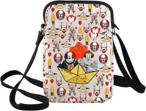 BWWKTOP Evil Clown Crossbody Bag Horror Character Gift Horror Clown Shoulder Bag