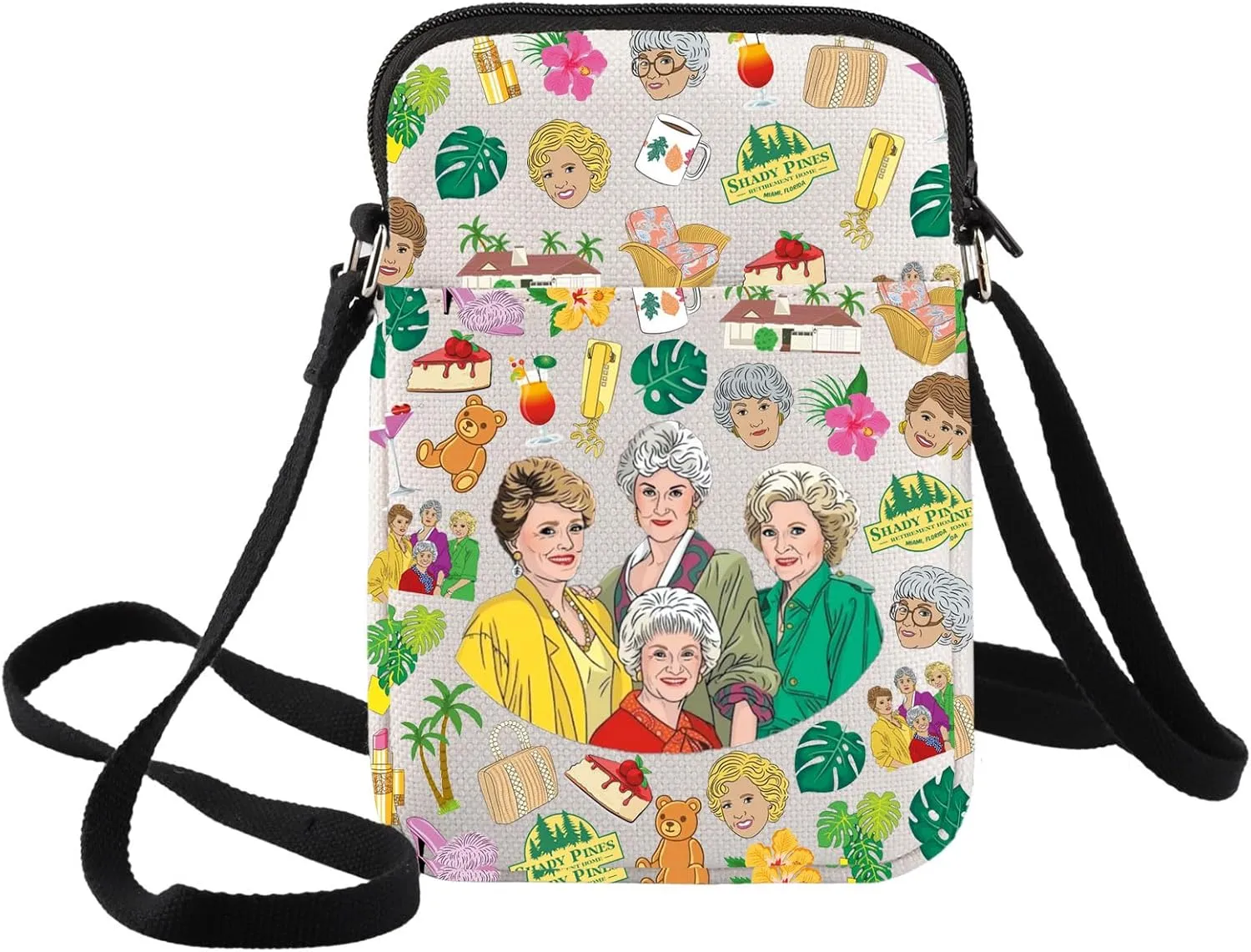 BWWKTOP Gold TV Show Crossbody Bag Blanche & Rose Fans Gift Dorothy & Sophia Shoulder Bag Bachelorette Parties Gift