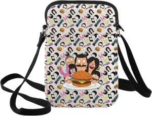 BWWKTOP Hamburger Family Crossbody Bag Linda ＆Tina ＆Gene ＆Louise Fans Gifts Hamburger Shoulder Bag Tina Belcher Merch