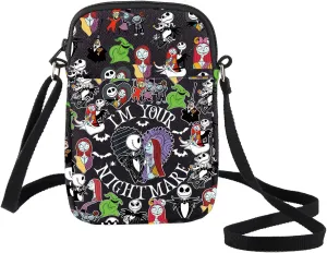 BWWKTOP Jack & Sally Crossbody Bag Nightmare Santa Fans Gift Oogie Messenger Bag Mayor & Lock Merch