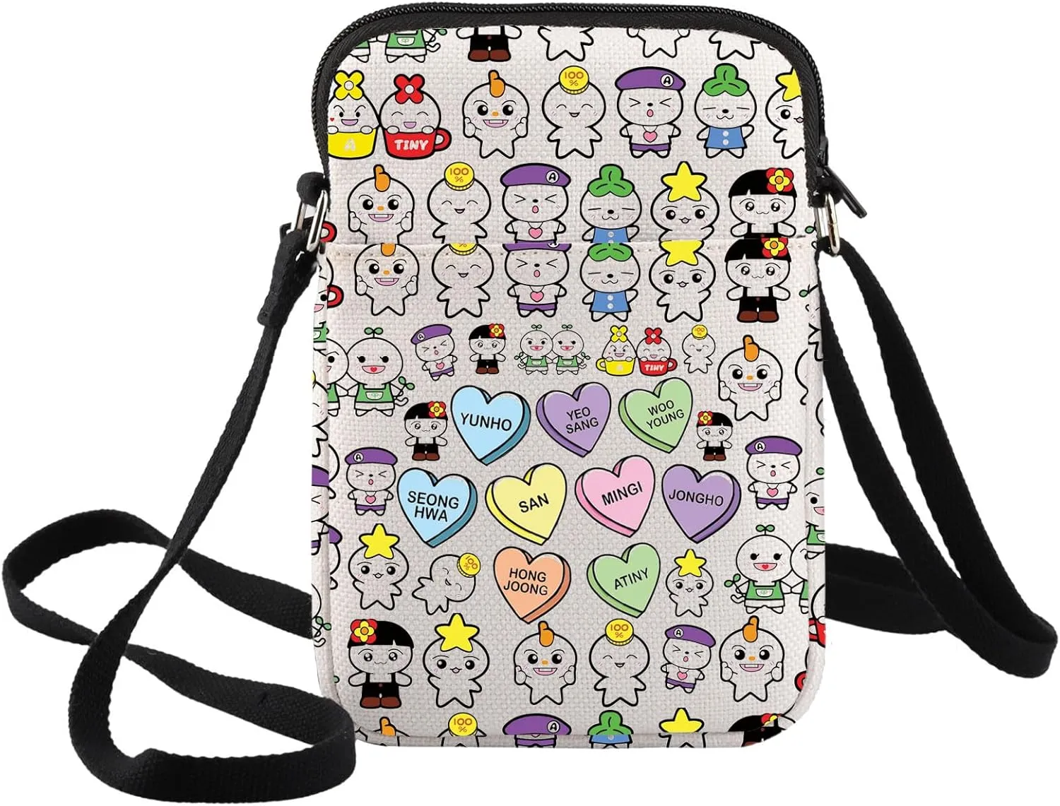 BWWKTOP K-Pop Shoulder Bags Korean Group Fans Gift Korean Members Adjustable Strap Bag