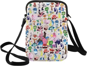 BWWKTOP Riley Emotion Crossbody Bag Joy & Sadness & Fear Cartoon Gift Anger & Disgust & Anxiety Characters Merch