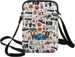 BWWKTOP TVD Damon Crossbody Purse Damon & Stefan Fans Gift Salvatore Brothers Adjustable Strap Bag Damon Merch