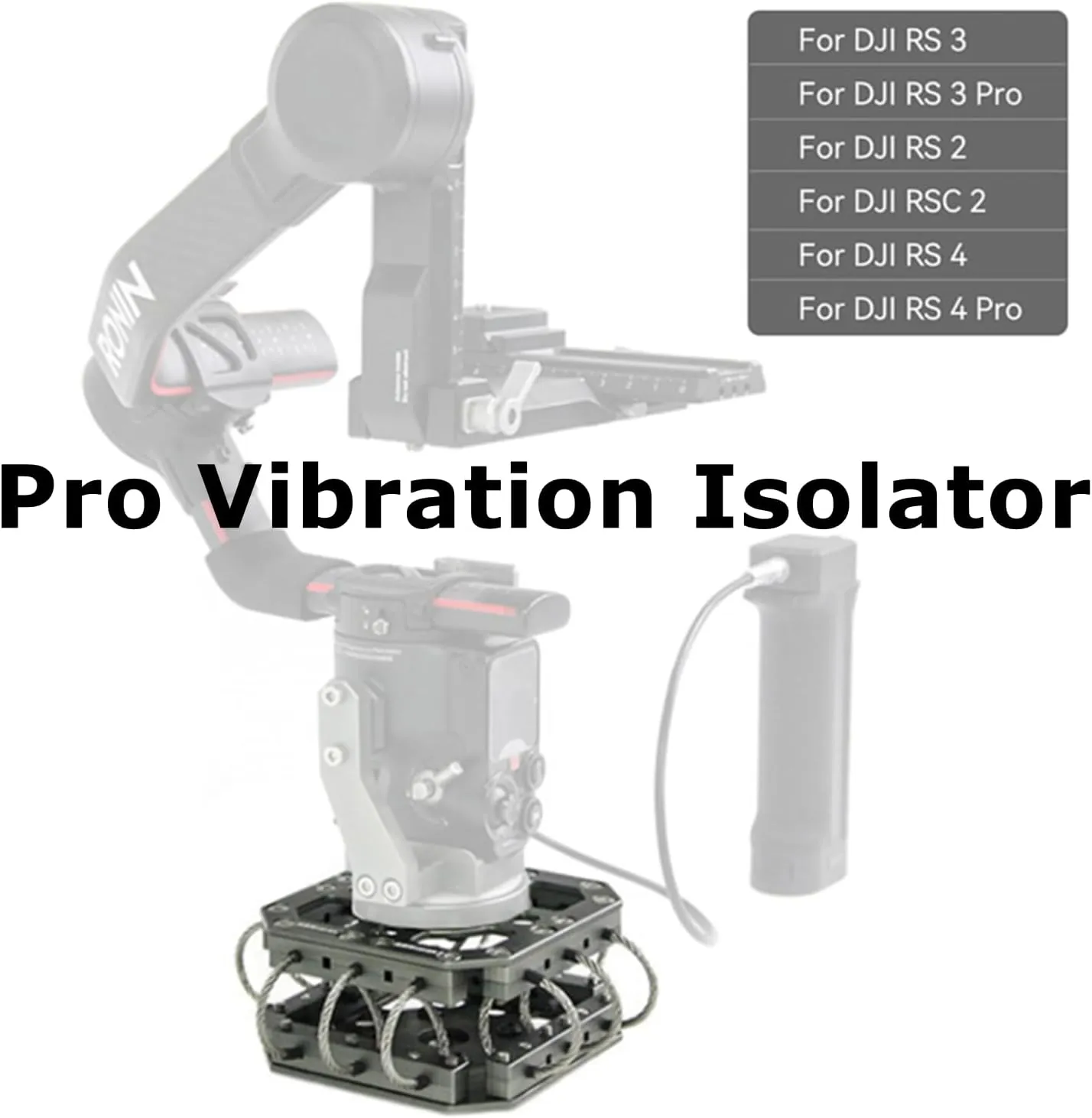 Came-TV Vibration Isolator Wire Mount for DJI RS 4 / RS 4 Pro/RS 3 / RS 3 Pro/RS 3 Mini / RS2 / RSC 2 Gimbal Handheld Stabilizer Payload up to 17.6lb(8kg)