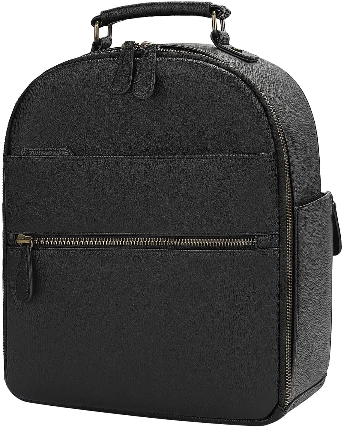 Camera Backpack Classic PU Leather with 11 Inch Pad/Tablet Compartment, Professional Camera Bag for Photographers for DSLR Small 10L Black