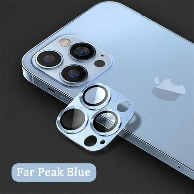 Camera Lens Metal Protector Glass For iPhone 14 13 Pro Max 13 Mini Back Lens Cap On iPhone 14 Plus Full Cover Protective Cases Metal Camera Cover with Tempered Glass Screen Protector