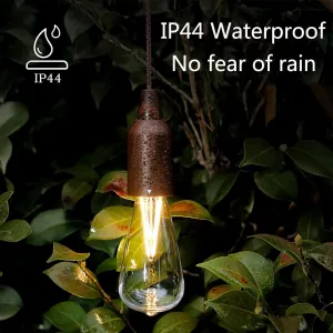 Camping Lantern Portable Battery Powered Light Bulb Hanging Tent Light Bulbs Camping Essentials Cable Pull Light IP44 Waterproof for Camping, Hiking, Backpacking, Fishing, Emergency Outage