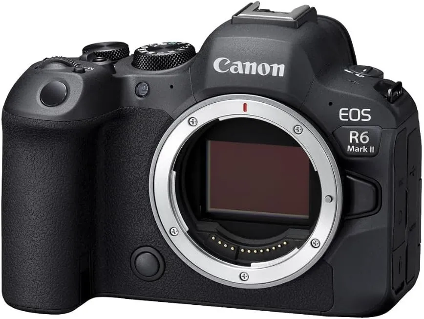 Canon EOS R6 Mark II Mirrorless Camera (Body Only), Full-Frame Camera, 24.2 Megapixel CMOS Sensor, Photo and Video Capabilities, Black