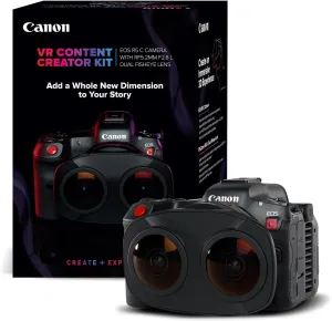Canon VR Content Creator Kit - EOS R5 C Full-Frame Hybrid Camera and RF5.2mm F2.8 L Dual Fisheye Lens, for Video Professionals