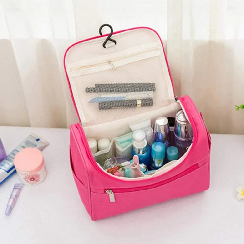 Capacity Wash Bag - Travel Women Waterproof Large Cosmetic Bag Portable Portable(D)