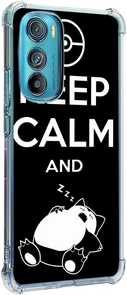 Case for Motorola Edge 2022, Keep Calm Sleeping Cat Drop Protection Shockproof Case TPU Full Body Protective Scratch-Resistant Cover for Moto Motorola Edge 2022