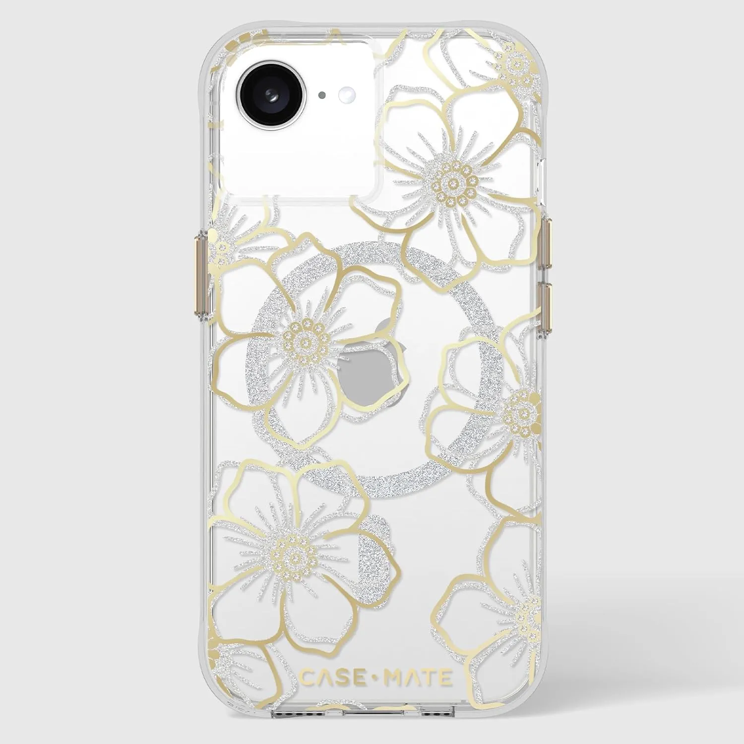 Case-Mate iPhone 16e (2025)/ 15/14/ 13 Case [Compatible with MagSafe] - Sparkly Floral Phone Case with 12ft Drop Protection - Premium Magnetic Cover for iPhone 16e (2025)/ 15/14/ 13 - Floral Gems