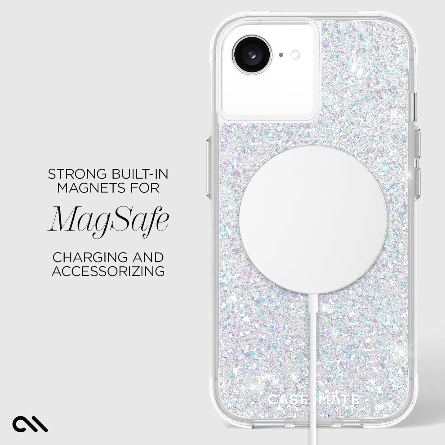 Case-Mate iPhone 16e (2025)/ 15/14/ 13 Case [Compatible with MagSafe] - Stylish Sparkly Phone Case with 12ft Drop Protection - Premium Magnetic Cover for iPhone 16e (2025)/ 15/14/ 13 - Twinkle Disco