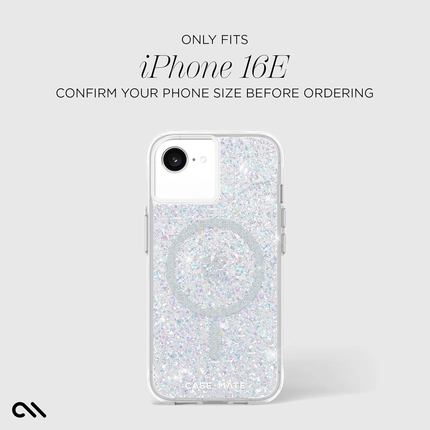 Case-Mate iPhone 16e (2025)/ 15/14/ 13 Case [Compatible with MagSafe] - Stylish Sparkly Phone Case with 12ft Drop Protection - Premium Magnetic Cover for iPhone 16e (2025)/ 15/14/ 13 - Twinkle Disco