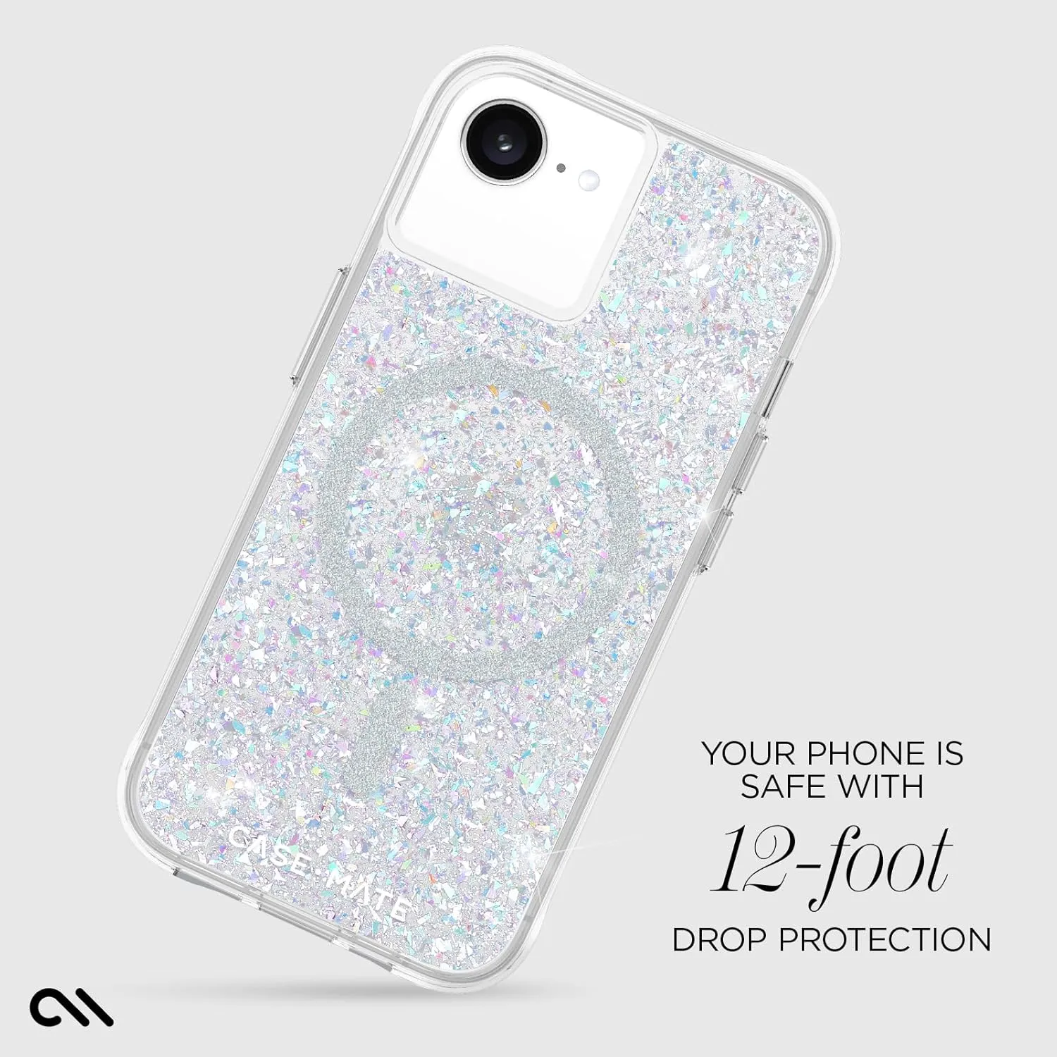 Case-Mate iPhone 16e (2025)/ 15/14/ 13 Case [Compatible with MagSafe] - Stylish Sparkly Phone Case with 12ft Drop Protection - Premium Magnetic Cover for iPhone 16e (2025)/ 15/14/ 13 - Twinkle Disco