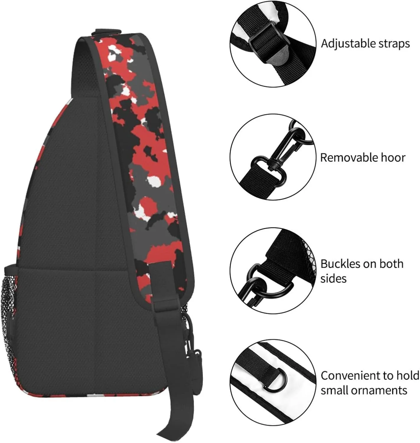Cash US Dollar Sling Bag Adjustable Crossbody Bag Casual Chest Bags Travel Shoulder Backpack For Women Men