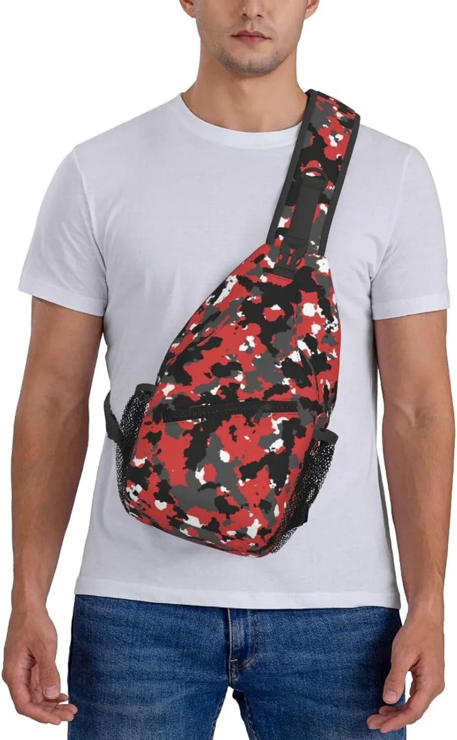 Cash US Dollar Sling Bag Adjustable Crossbody Bag Casual Chest Bags Travel Shoulder Backpack For Women Men