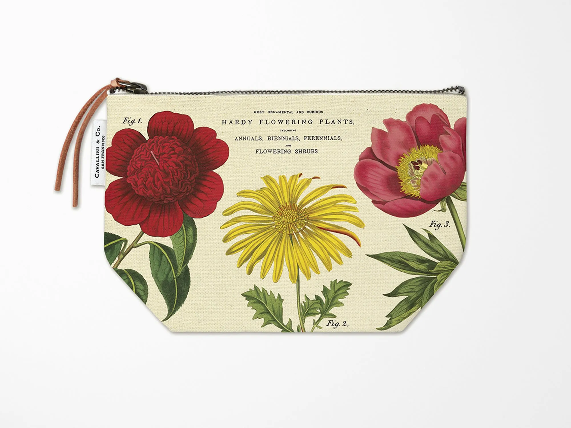 Cavallini Vintage Zipper Pouch - Botanica