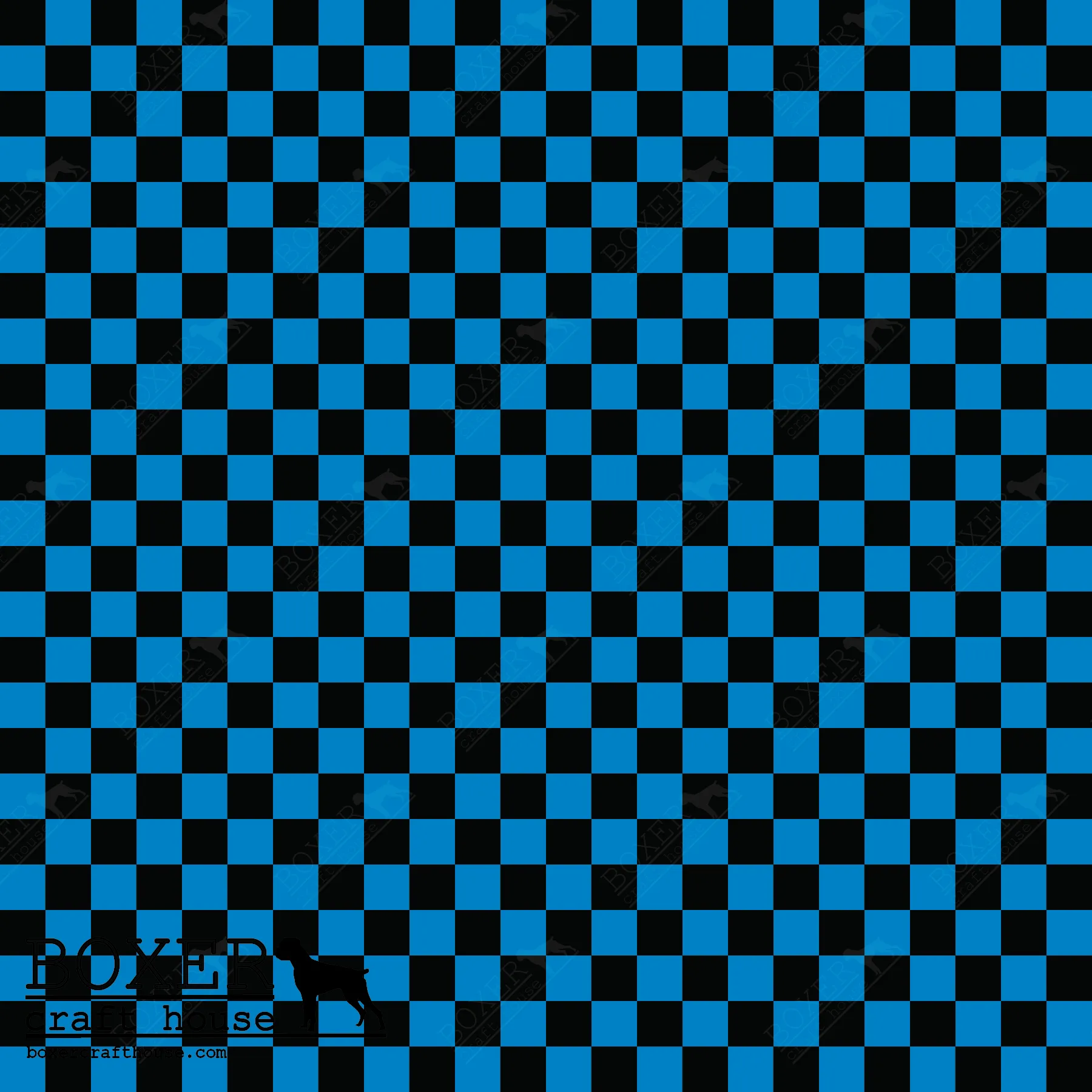 Checkerboard 1/4" - Blue & Black