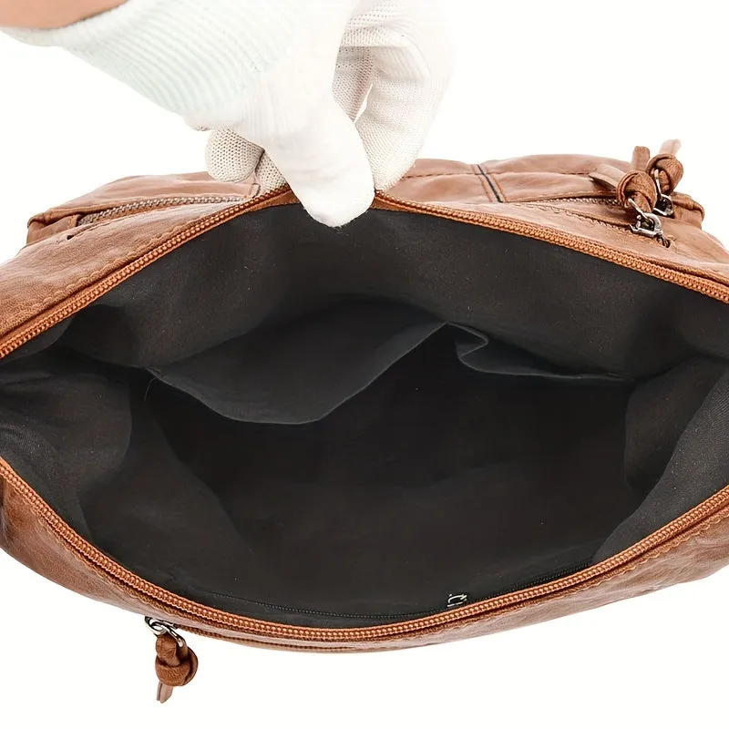 Chic Mila Vintage PU Leather Crossbody Bag
