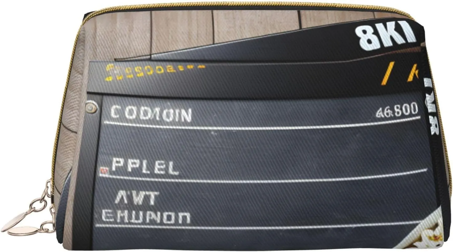 Cinema Movie Clapboard And Popcorn Cosmetic Bags For Women Small Makeup Bag For Purse Makeup Pouch Travel Makeup Bag