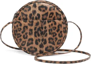 Circle Crossbody Bag for Women NYLON Circle Purse with Zipper Adjustable Knot Shoulder Straps
