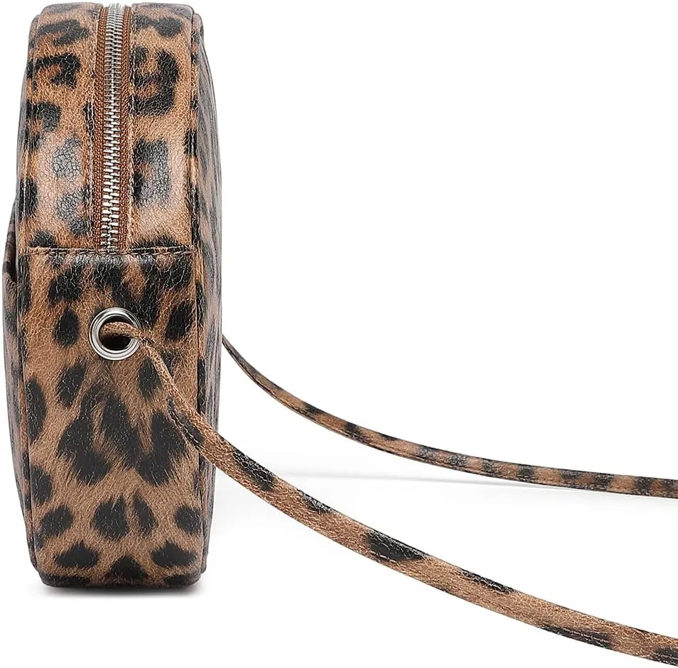 Circle Crossbody Bag for Women NYLON Circle Purse with Zipper Adjustable Knot Shoulder Straps