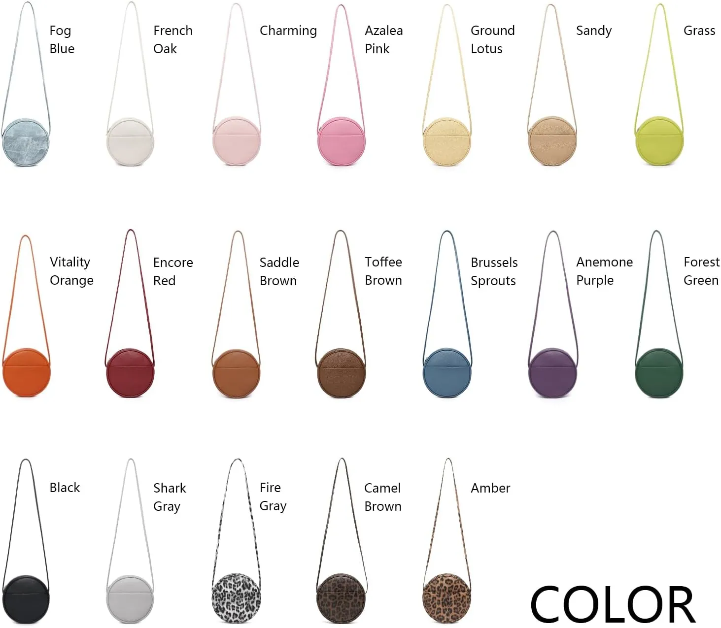 Circle Crossbody Bag for Women NYLON Circle Purse with Zipper Adjustable Knot Shoulder Straps