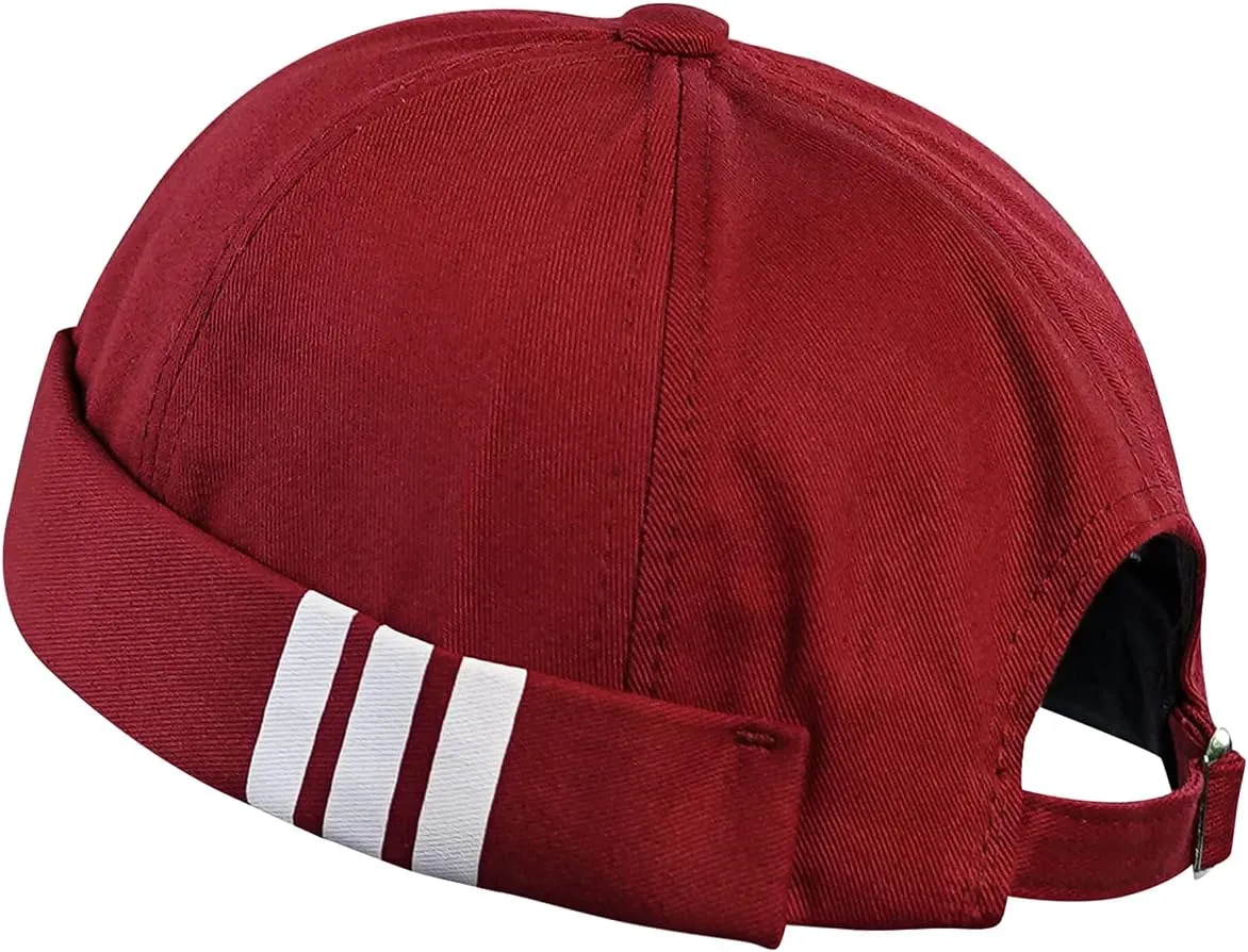 CLAPE Beanie Docker Cap Mens Brimless Hats Sailor Fisherman No Visor Cap Rolled Cuff Harbour Hat Casual Skull Caps