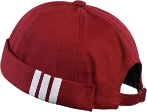 CLAPE Beanie Docker Cap Mens Brimless Hats Sailor Fisherman No Visor Cap Rolled Cuff Harbour Hat Casual Skull Caps