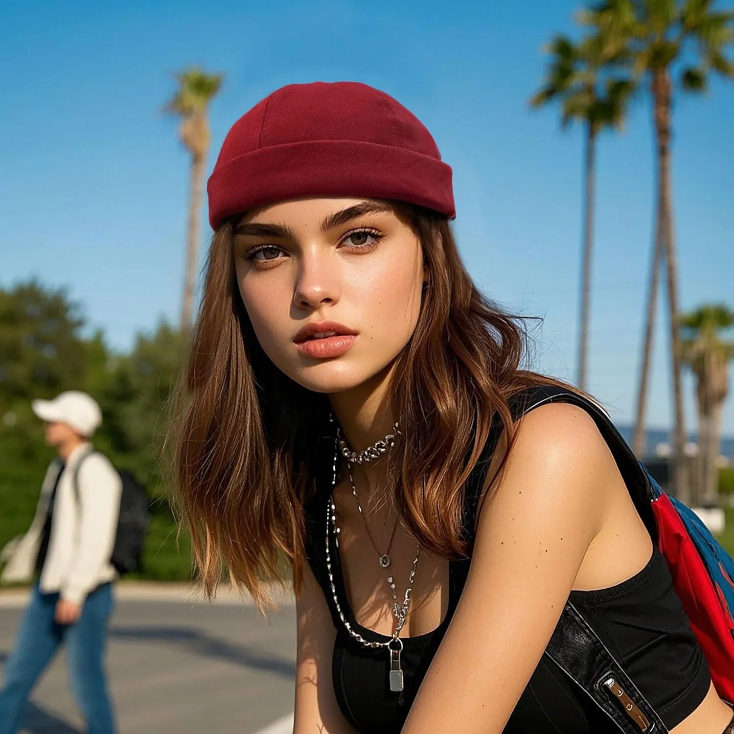 CLAPE Beanie Docker Cap Mens Brimless Hats Sailor Fisherman No Visor Cap Rolled Cuff Harbour Hat Casual Skull Caps