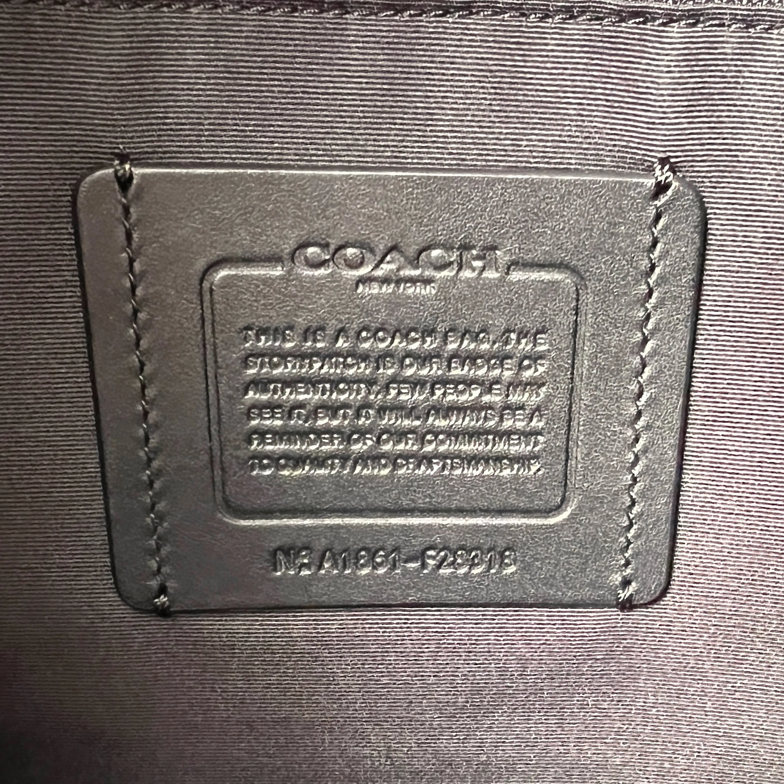 Coach Black Leather Camo Print Patchwork Unisex Large Backpack Excellent