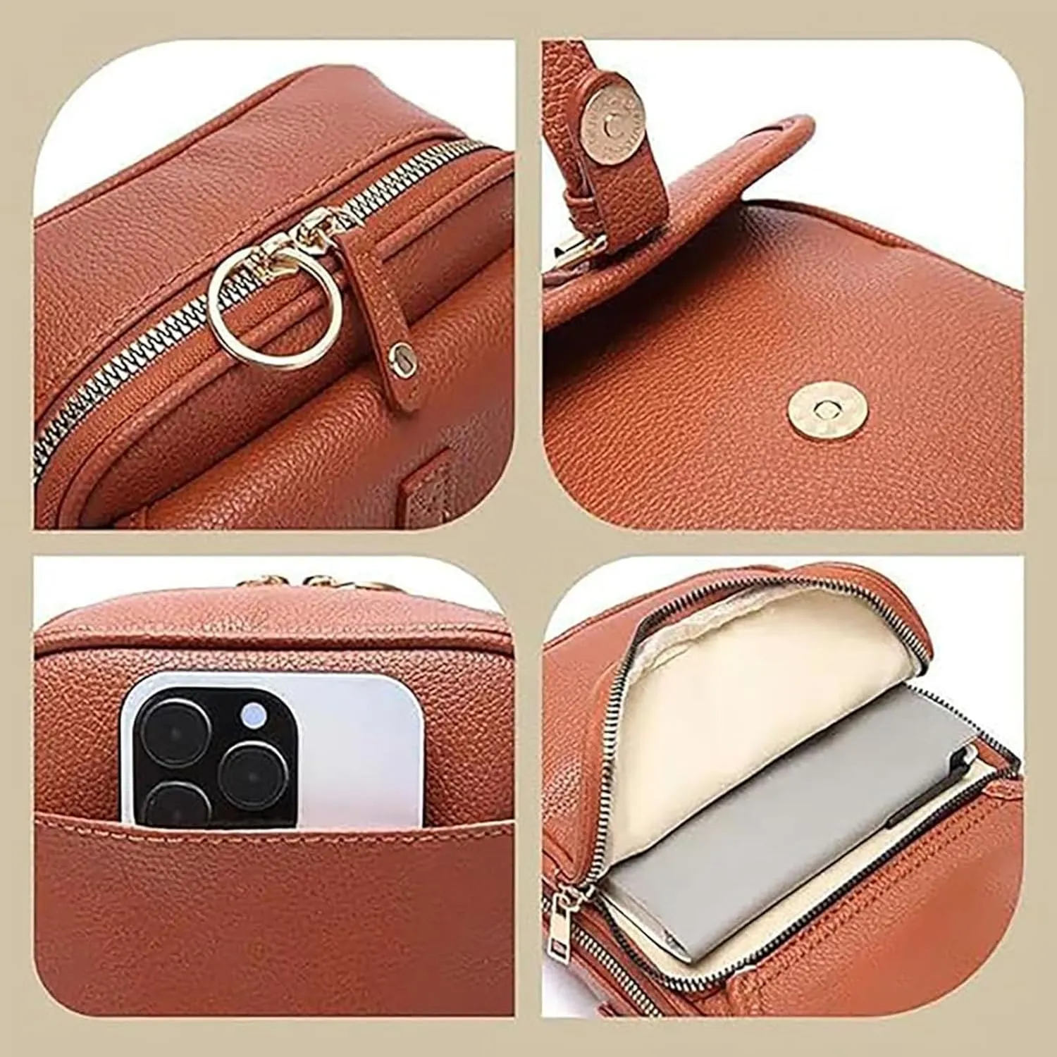 Collaboraten Crossbody Leather Bag, Collaboraten1 Crossbody Bag, Women's Anti-Theft Vintage Shoulder Messenger Bag