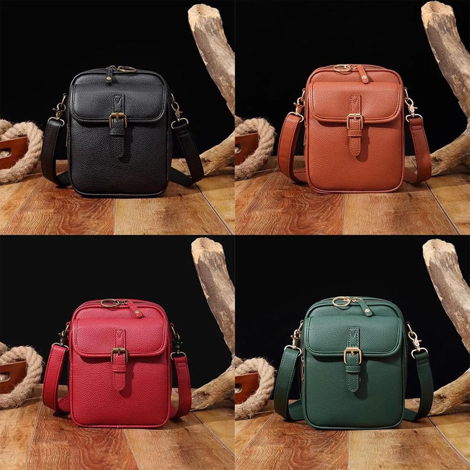 Collaboraten Crossbody Leather Bag, Collaboraten1 Crossbody Bag, Women's Anti-Theft Vintage Shoulder Messenger Bag