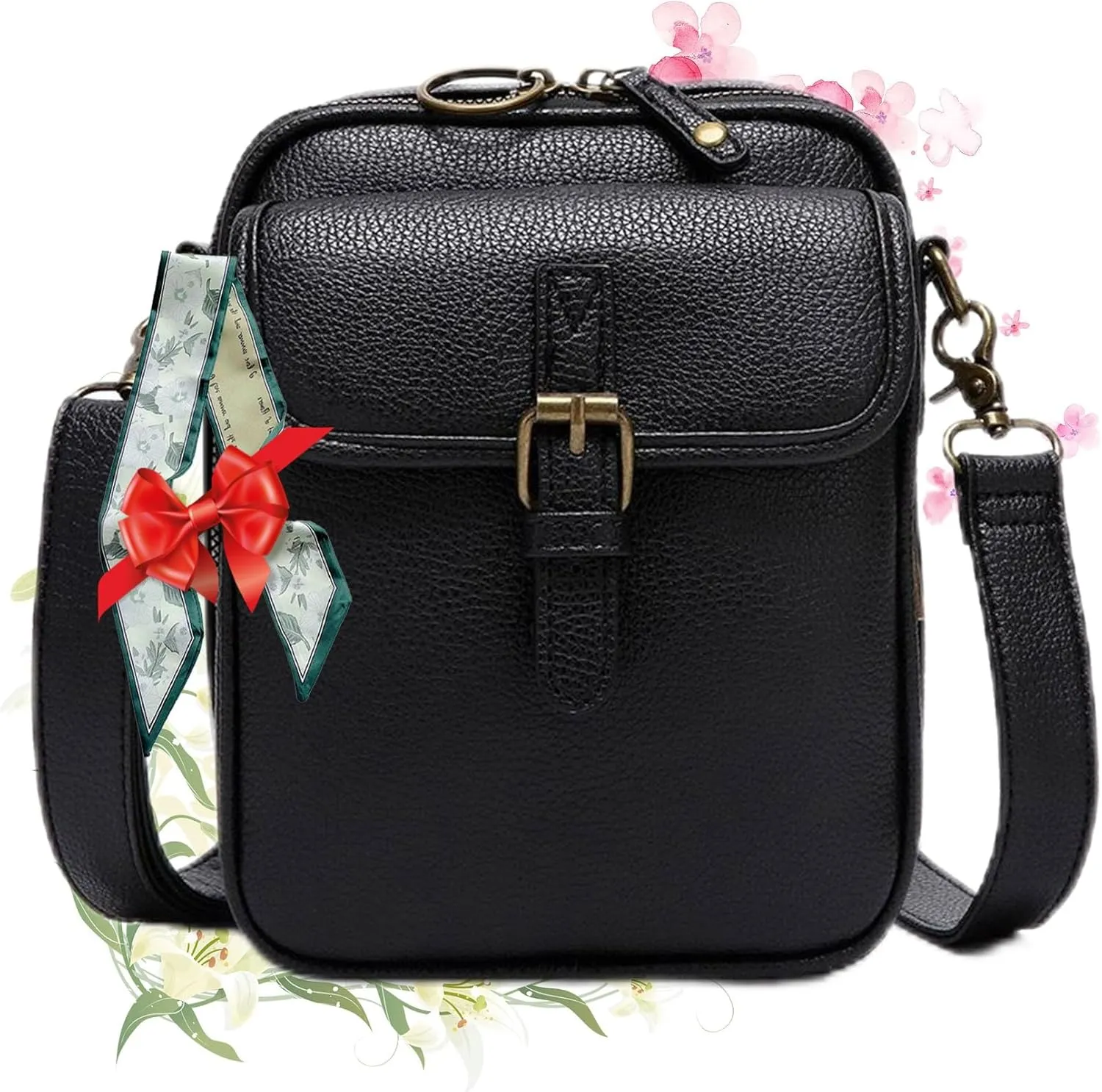 Collaboraten1 Crossbody Leather Bag, Urvash Crossbody Anti Theft Leather Bag for Women Travel
