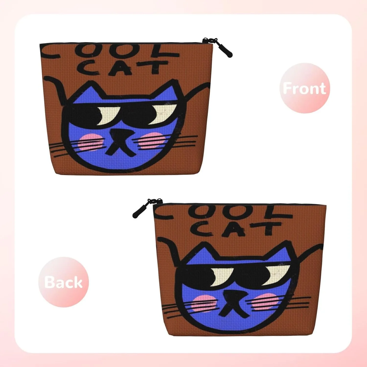 Cool Cat Series Makeup Bag Birthday Gift Mother'S Day Gifts Are The Internal Capacity Is Large Light And Cute Suitable For Daily Life Travel Etc