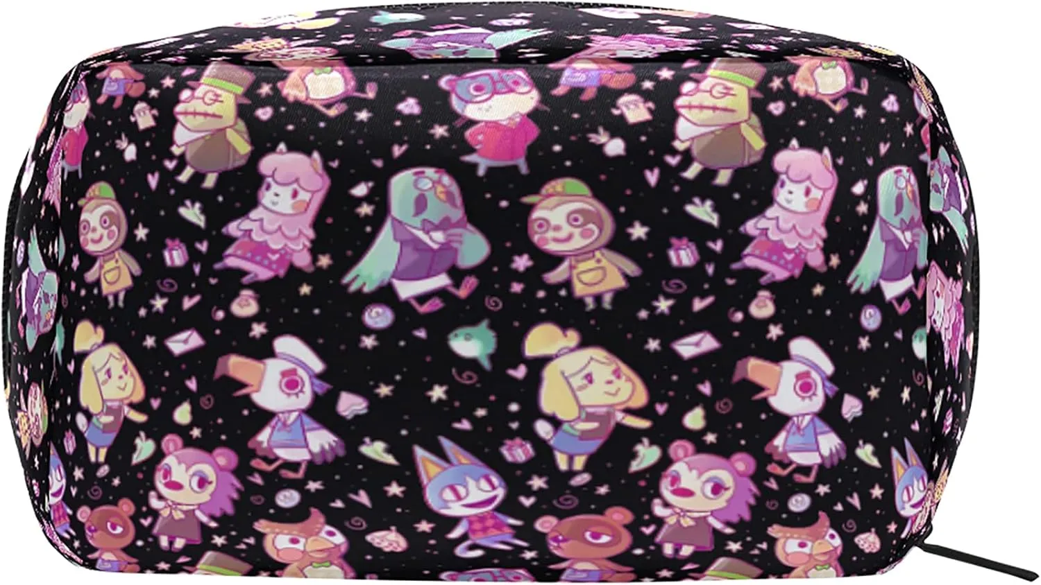 Cosmetic Bag Portable and Suitable for Travel Animal Crossing Pattern Makeup bag with Zipper Pencil Bag Pouch Wallet