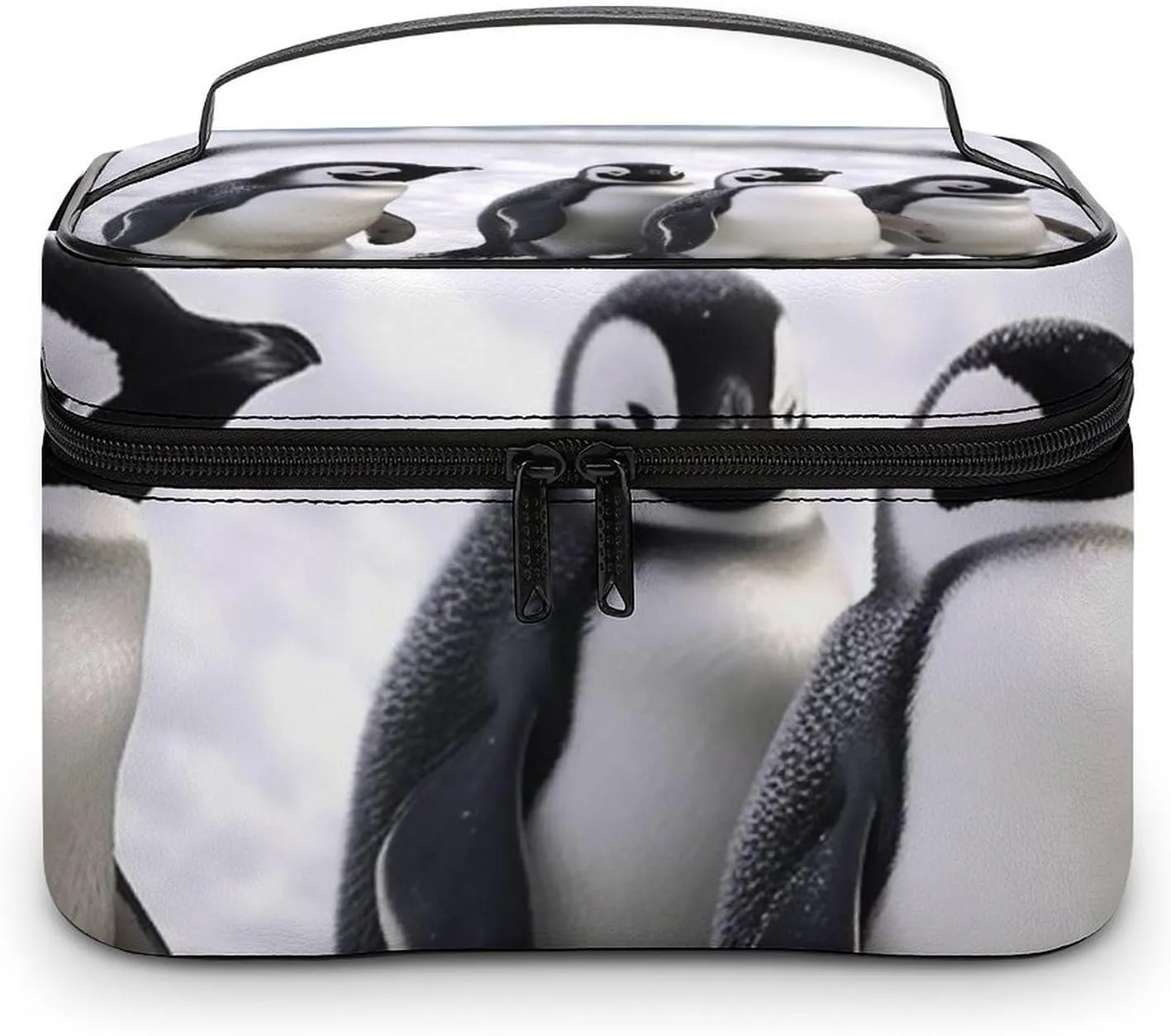 Cosmetic Bag Portable Animals And Snowfield Toiletry Bag Large Capacity Travel Makeup Bag Beauty Makeup Organizer for Full-Sized Shampoo Conditioner Brushes Set Makeup Accessories