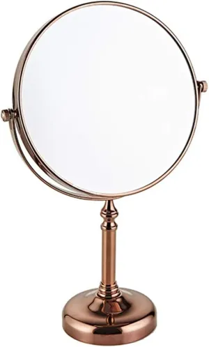 Cosmetic Mirror 6in/8in Makeup Mirror 3X Amplification Chrome 360° Rotatable Double-Sided Table for Beauty Makeup,1,6in (3 6in)