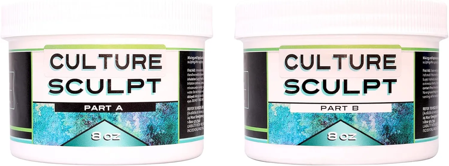 Counter Culture DIY Culture Sculpt 2 Part Modeling Compound, 16 oz Total, VOC Free Artist Clay for Crafting, No Baking Required