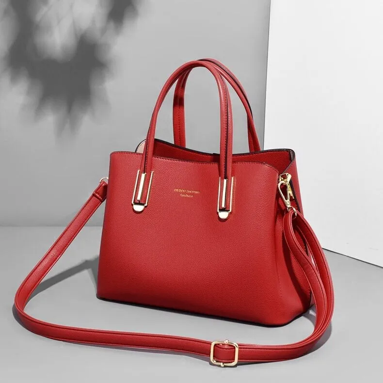 creamtopmall Cute Khaki Solid Color Minimalist Simple Luxury Vegan Leather Large Capacity Handheld Handbag for Women, Shoulder Bag, Crossbody Bag