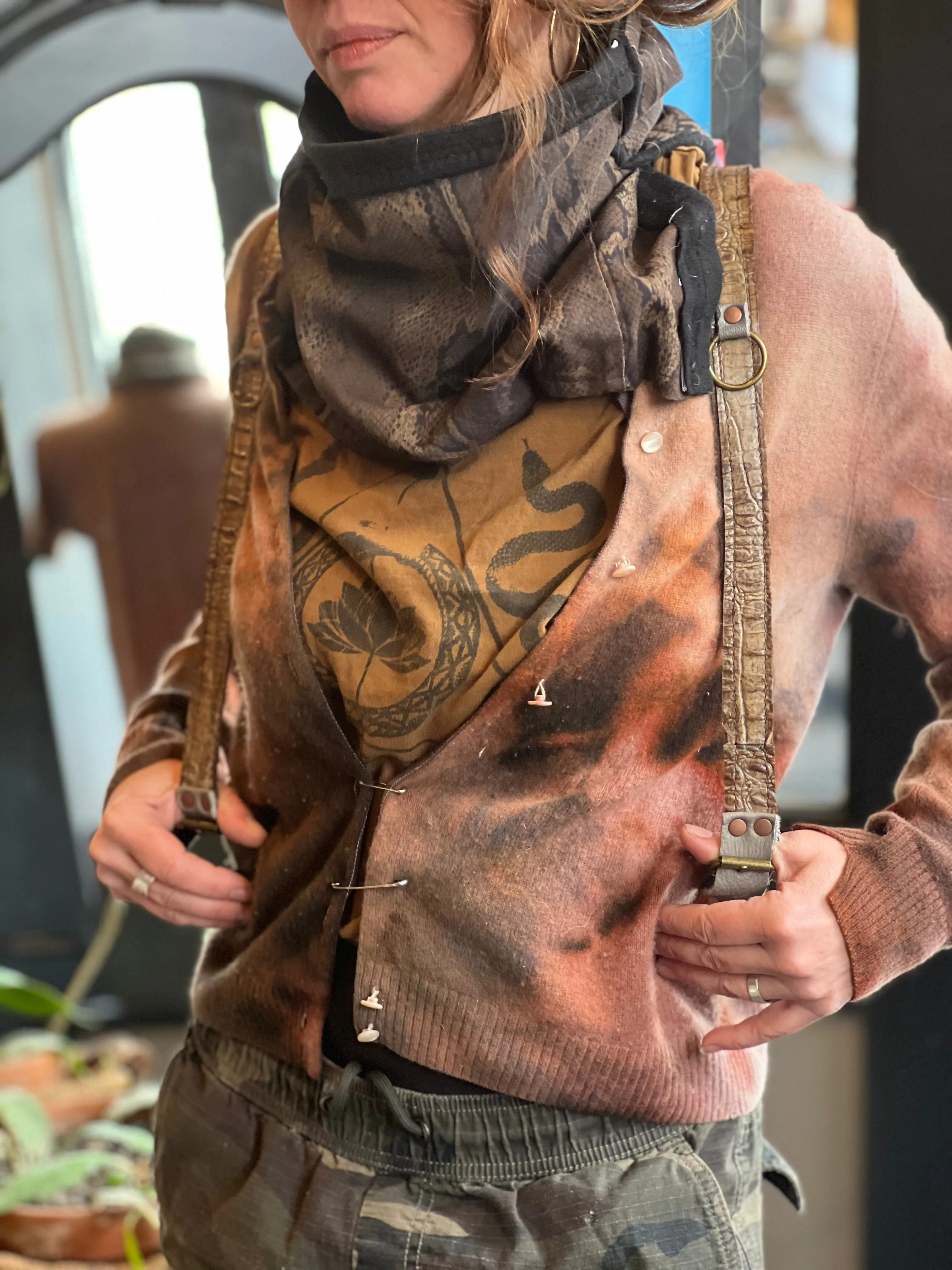Crescent Gator Leather Backpack