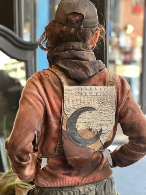 Crescent Gator Leather Backpack