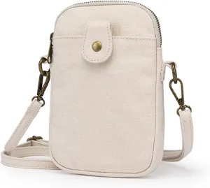 Crossbody Bag for Women - Phone Purse with Adjustable Strap Lightweight -Cotton Canvas