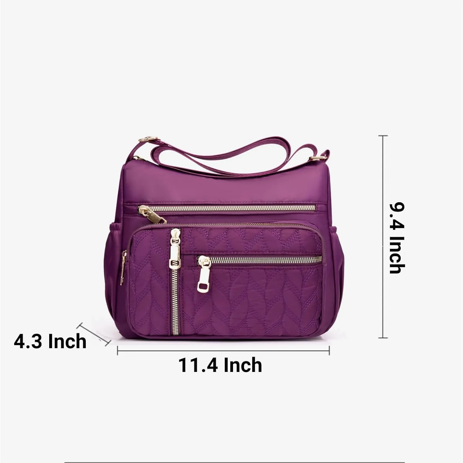 Crossbody Bag for Women, Waterproof Shoulder Bag with Adjustable Strap, Casual Nylon Purse Handbag for Women