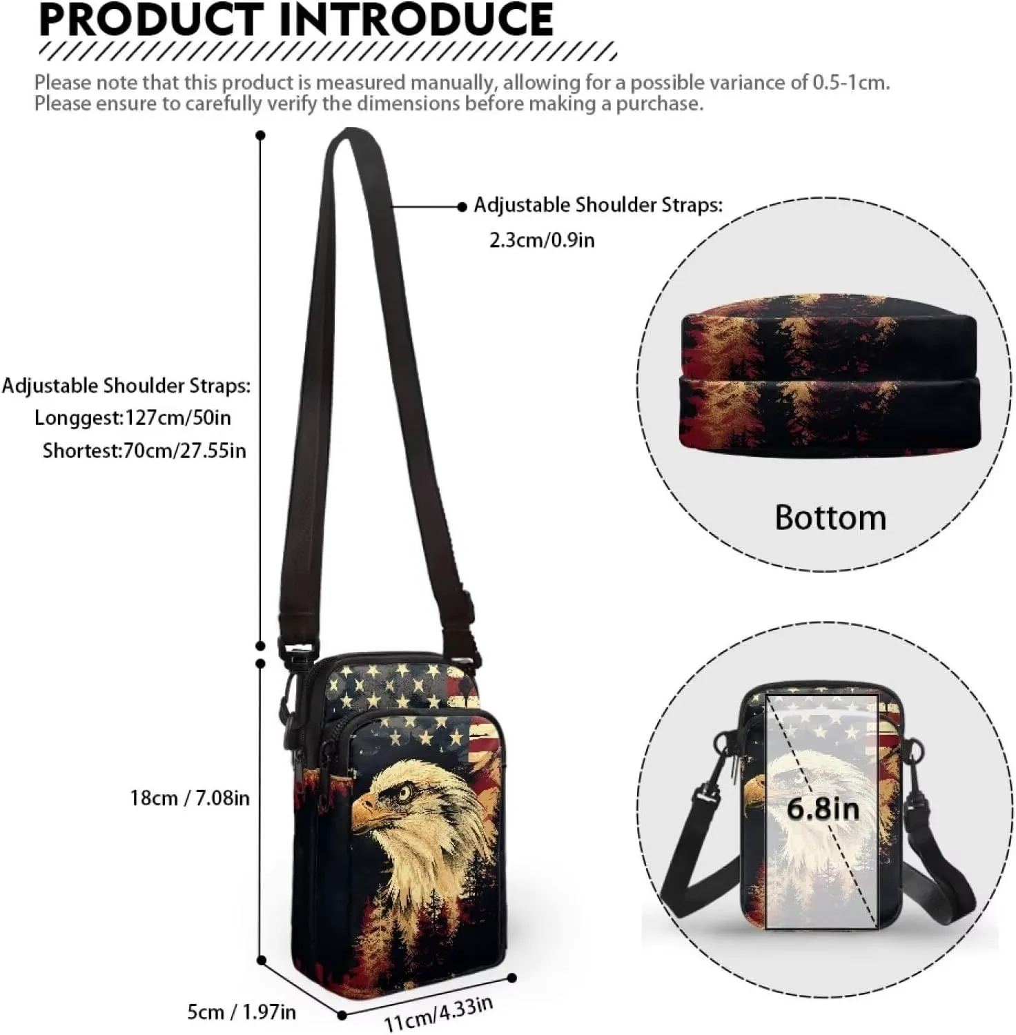 Crossbody Bags for Women Small Cell Phone Purse Shoulder Bag with Adjustable Strap Slant Sling Bag