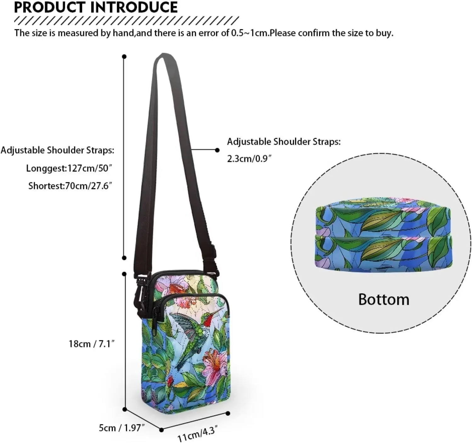Crossbody Bags for Women Small Cell Phone Purse Shoulder Bag with Adjustable Strap Slant Sling Bag