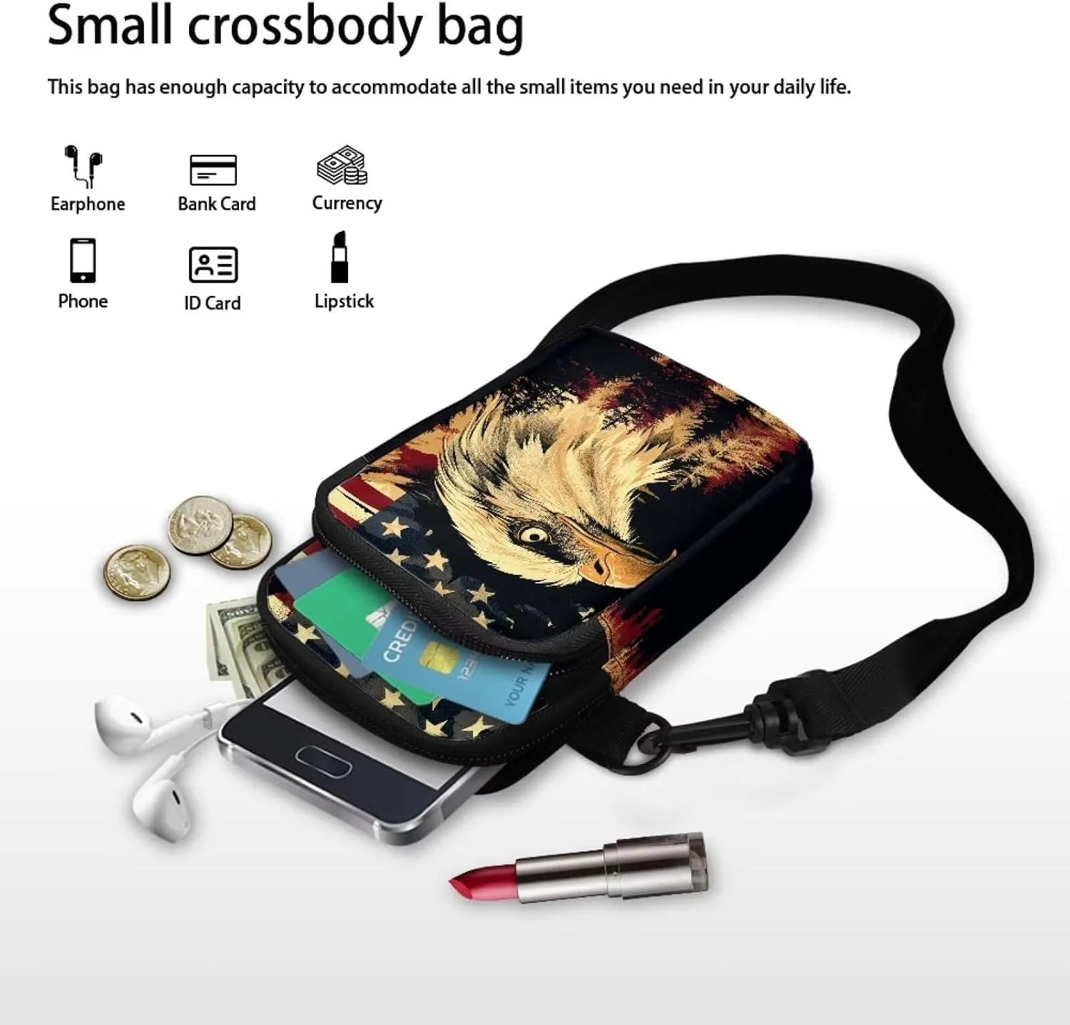 Crossbody Bags for Women Small Cell Phone Purse Shoulder Bag with Adjustable Strap Slant Sling Bag